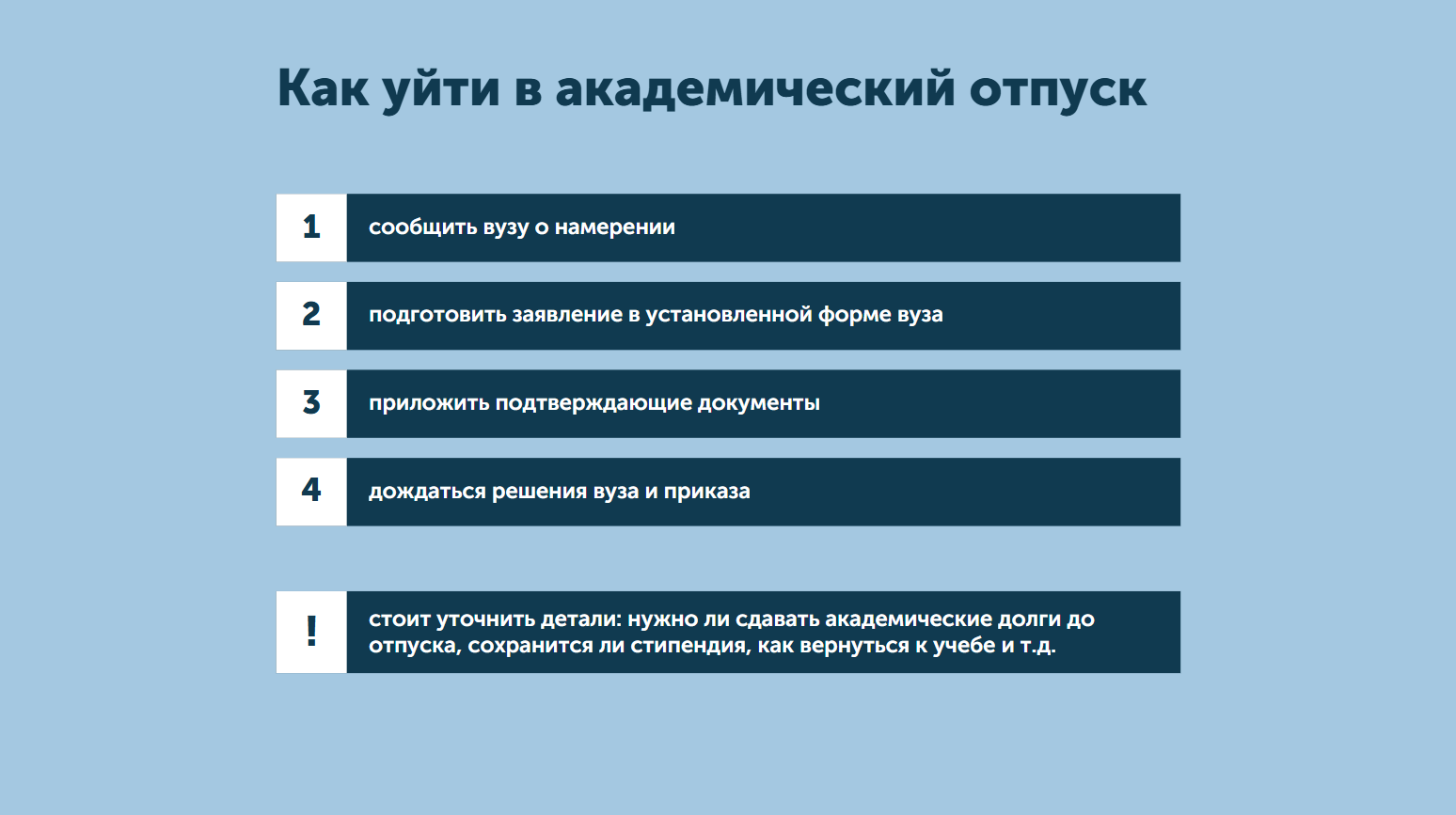 Как взять академический отпуск — пошаговая инструкция